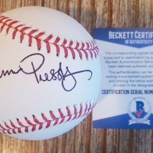 Ayanna Pressley Signed OMLB Baseball w/ BAS COA The Squad Massachusets Beckett