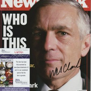 Wesley Clark Signed Newsweek Magazine w/ JSA COA #V97751 Wes General