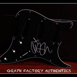 **GFA Whitestarr Rock Band *CISCO ADLER* Signed Electric Pickguard MH2 COA**