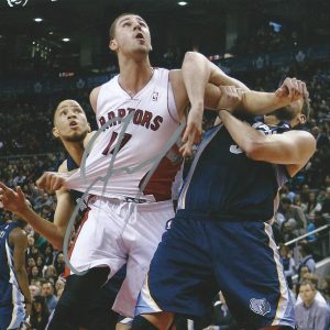 **GFA Toronto Raptors *JONAS VALANCIUNAS* Signed 8x10 Photo J2 COA**