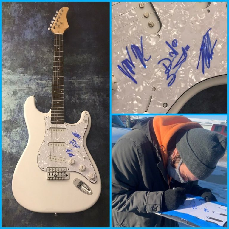 GFA DAVID SIMONICH BAND * SIGNS OF THE SWARM * SIGNED ELECTRIC GUITAR PROOF COA COLLECTIBLE MEMORABILIA