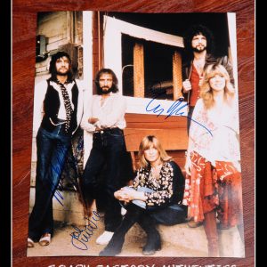 **Fleetwood Mac *McVIE - BUCKINGHAM - FLEETWOOD* Signed 11x14 Photo AD1 COA**