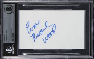 EVAN RACHEL WOOD WESTWORLD AUTHENTIC SIGNED 3×5 INDEX CARD BAS SLABBED 3 COLLECTIBLE MEMORABILIA