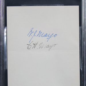 William Mayo & Charles H. Mayo Authentic Signed 5x6.5 Cut Signature BAS Slabbed