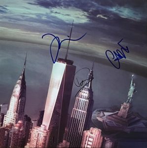 FOO FIGHTERS SIGNED AUTO LP DAVE GROHL TAYLOR HAWKINS CHRIS SONIC HWY NY W PROOF COLLECTIBLE MEMORABILIA