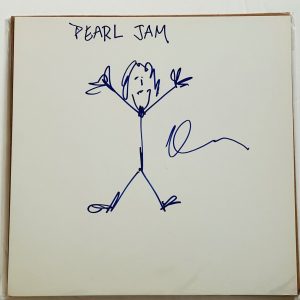 Dave Krusen Pearl Jam Drummer SIGNED 12x12 Original Sketch RARE K9 COA PROOF