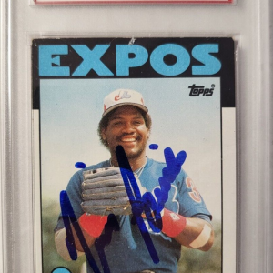 1986 TOPPS TIM ROCK RAINES EXPOS #280 SIGNED AUTO CARD ALL STAR CARDS AUTHENTIC