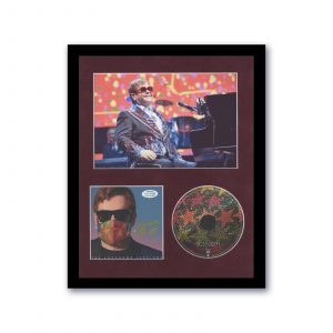 ELTON JOHN “THE LOCKDOWN SESSIONS” AUTOGRAPH SIGNED CUSTOM FRAMED CD DISPLAY COLLECTIBLE MEMORABILIA