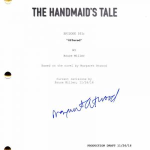 Margaret Atwood Signed Autograph The Handmaid's Tale Full Pilot Script - Rare
