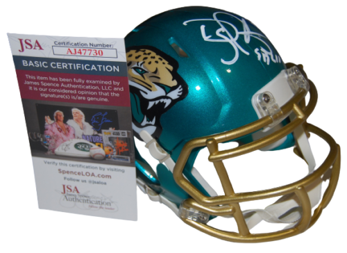 DOUG PEDERSEN signed (JACKSONVILLE JAGUARS) mini football helmet JSA COA  AJ47730 Opens in a new window or tab