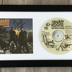 NAUGHTY BY NATURE SIGNED SELF TITLED CD & COVER FRAMED & MATTED w/EXACT PROOF
