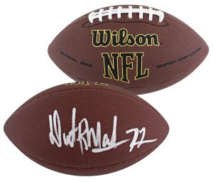 COMMANDERS DEXTER MANLEY AUTHENTIC SIGNED SUPER GRIP NFL FOOTBALL BAS WITNESSED COLLECTIBLE MEMORABILIA