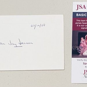 Alan Jay Lerner Signed Autographed 3.5 x 5.75 Card JSA Cert My Fair Lady Gigi
Opens in a new window or tab