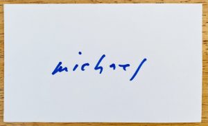 MICHAEL STIPE SIGNED AUTOGRAPHED 3×5 CARD FULL JSA LETTER REM R.E.M
 COLLECTIBLE MEMORABILIA