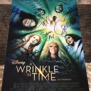 A WRINKLE IN TIME CAST SIGNED 12x18 POSTER REESE WITHERSPOON +7 w/EXACT PROOF
Opens in a new window or tab