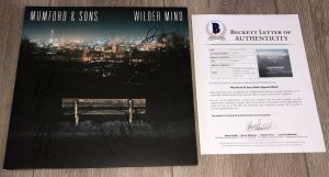 MUMFORD AND SONS SIGNED WILDER MIND ALBUM MARCUS +3 WEXACT PROOF BECKETT BAS LOA
 COLLECTIBLE MEMORABILIA