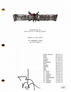 Captain Jack Sparrow Pirates Of Caribbean Johnny Depp Signed Thank You  Memories Shirt - Shop moreorlesscrunchy, m…