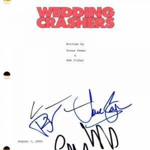Vince Vaughn Owen Wilson +2 Signed Autograph Wedding Crashers Full Movie Script