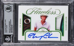 CHEVY CHASE CADDYSHACK SIGNED GOLD #’D/5 PATCH TRADING CARD AUTO 10! BAS SLABBED
 COLLECTIBLE MEMORABILIA
