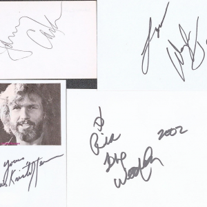 THE HIGHWAYMEN CASH JENNINGS NELSON KRISTOFFERSON Signed Auto Index Cards JSA
Opens in a new window or tab