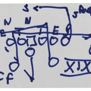 49ers Bill Walsh Signed 3x5 Index Card w/ Hand Drawn Play Sketch BAS #BH049920
Opens in a new window or tab