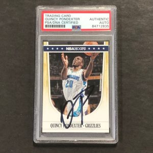 2011-12 PANINI NBA HOOPS #159 QUINCY PONDEXTER SIGNED CARD PSA/DNA GRIZZLIES
 COLLECTIBLE MEMORABILIA