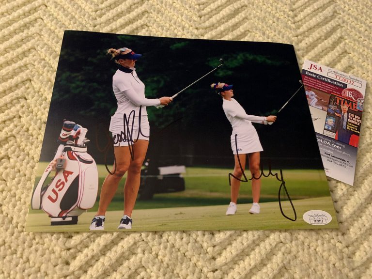 Jessica & Nelly Korda LPGA Golf Signed 8 X 10 Photo JSA Authenticated ...