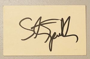 STEVEN SPIELBERG SIGNED AUTOGRAPHED 3.5 X 5.5 CARD FULL JSA LETTER JAWS JURASSIC
 COLLECTIBLE MEMORABILIA