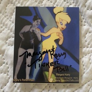 Margaret Kerry Tinker Bell SIGNED Small Picture Autographed Disney
