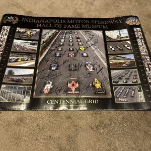 25 Indianapolis 500 Winners Signed Centennial Poster Indy Car Autographed
