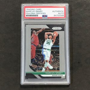 2018-19 Panini Prizm #178 Marcus Smart Signed Card AUTO PSA/DNA Slabbed Celtics