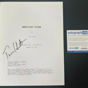 TIMOTHY HUTTON SIGNED AUTOGRAPH AMERICAN CRIME 60 PAGE PILOT SCRIPT EXACT PROOF