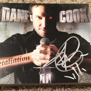 COMEDIAN DANE COOK SIGNED AUTOGRAPH RETALLIATION CD/DVD w/PROOF