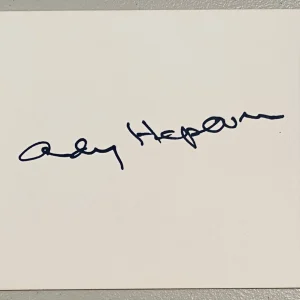 Audrey Hepburn Signed Autographed 4.5 x 6 Card Beckett BAS LOA My Fair Lady

