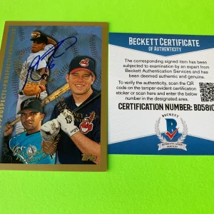 Aramis Ramirez Pirates 1998 Topps Rookie Card Signed Auto BAS COA
