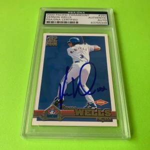 Vernon Wells Blue Jays 2000 Pacific Paramount Rookie Card Signed Auto PSA/DNA
