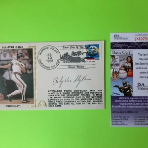 Andy Van Slyke Pirates Cachet Envelope First Day Cover Signed Auto JSA COA
