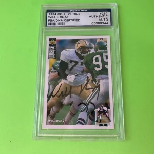 Willie Roaf Saints HOF 1994 UD Collector's Choice Signed Auto PSA/DNA Slabbed
