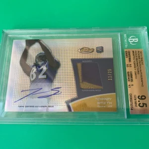 Torrey Smith 2011 Finest Gold Refractors Rookie Patch Auto /25 Rookie BGS 9.5
