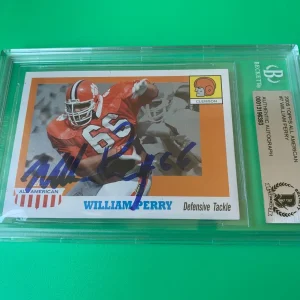 William Perry Clemson 2005 Topps All American Card Signed Auto Beckett BAS
