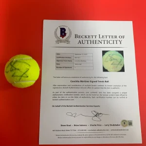Conchita Martinez Wimbledon Slazenger Ball Signed Auto Beckett BAS LOA COA