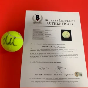Daniil Medvedev Dunlop Tennis Ball Signed Auto Beckett BAS LOA COA