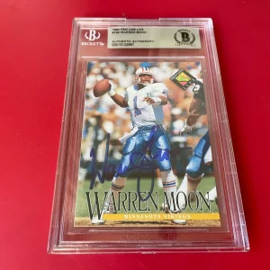 Warren Moon HOF 1994 Pro Line Live Card Signed Auto Beckett BAS Slabbed
