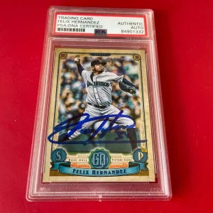 Felix Hernandez Mariners 2019 Topps Gypsy Queen Card Signed Auto PSA/DNA Slabbed