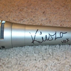 KIESZA SIGNED AUTOGRAPH NEW MICROPHONE w/EXACT PROOF SOUND OF A WOMAN