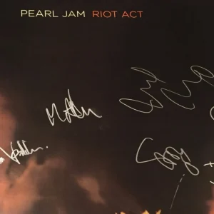 PEARL JAM SIGNED AUTOGRAPH RIOT ACT 24x36 POSTER EDDIE VEDDER +4 w/VIDEO PROOF

