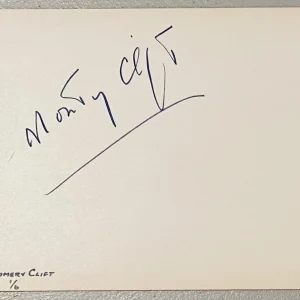 Montgomery Clift Signed Autographed 4x6 Album Page BAS LOA From Here To Eternity
