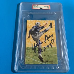 Yale Lary Lions Goal Line Art Card Signed Auto PSA/DNA
