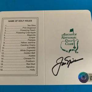 Jack Nicklaus Augusta Masters Champions Signed Auto Scorecard Beckett BAS LOA
