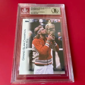 Bjorn Borg Tennis 2012 Ace Authentic Grand Slam Card Signed Auto Beckett BAS
